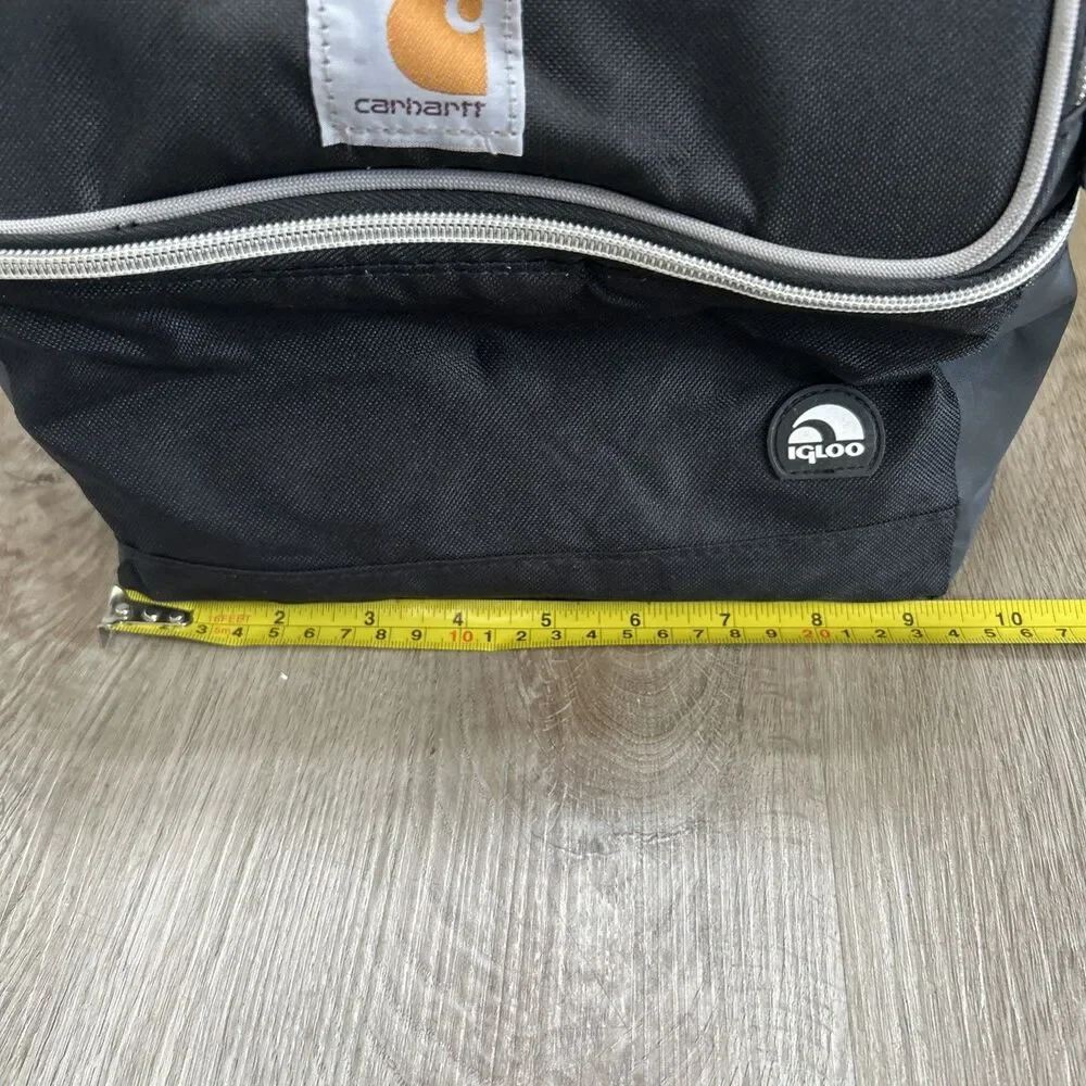 Carhartt Igloo Cooler Lunchbox Black 2 Compartment Soft Shell Camping Lunch Bag